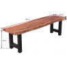 Banc de cuisine en bois massif Roman