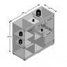 Meuble de rangement contemporain 120 cm Carole I