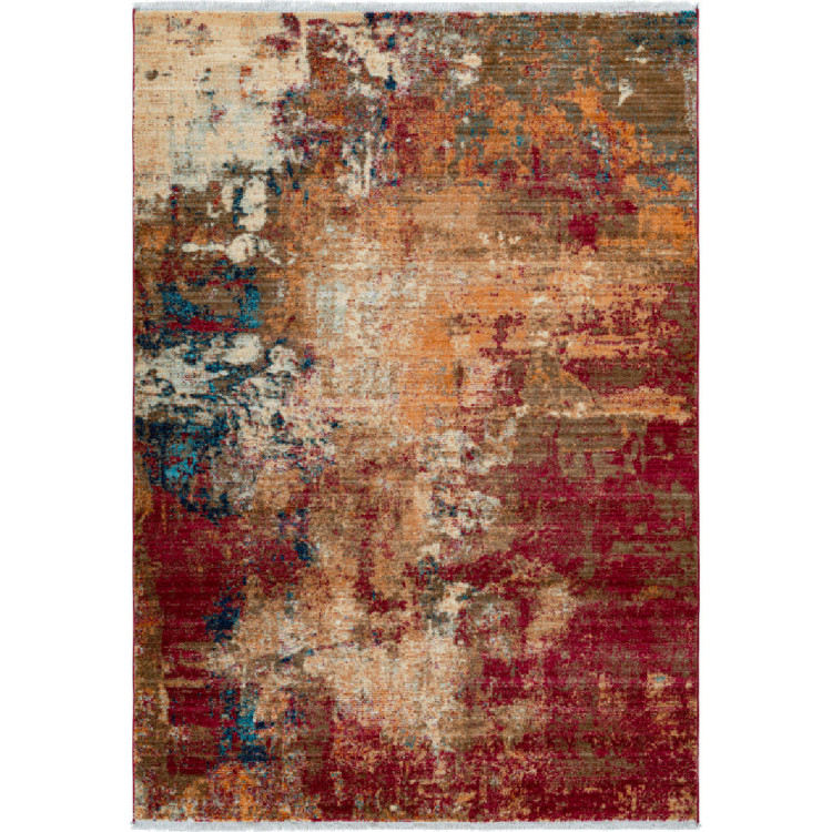 Tapis rouge vintage avec franges à mèches courtes Garland