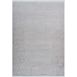Tapis effet 3D rayé pour salon avec franges Opera