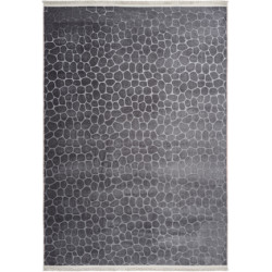 Tapis contemporain avec franges lavable en machine Greensboro