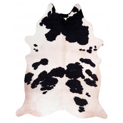Tapis imitation peau de vache noir et blanc intérieur et extérieur Super 1