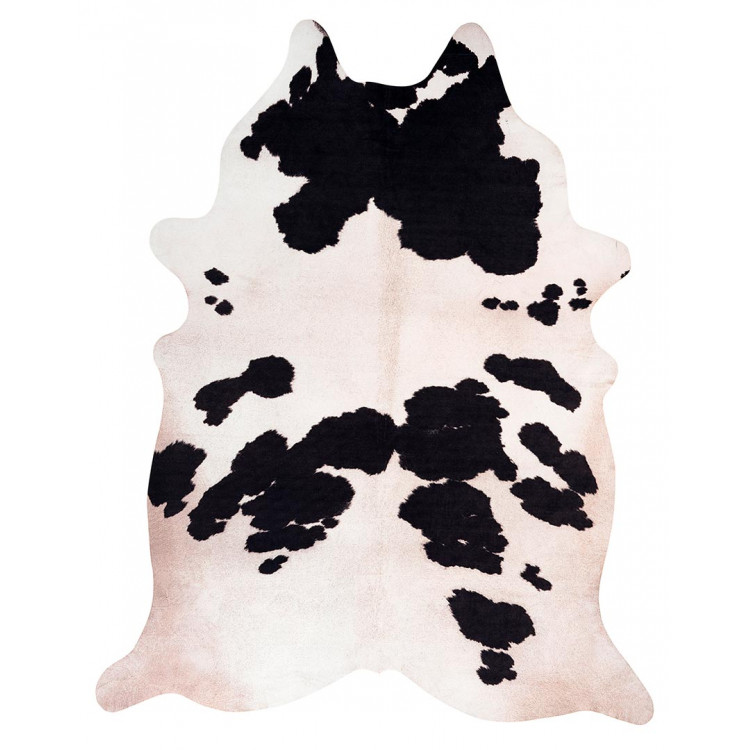 Tapis imitation peau de vache noir et blanc intérieur et extérieur Super 1
