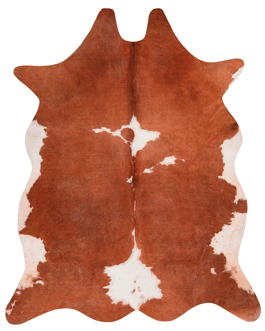 Tapis En Peau De Vache Véritable - Couleur Sel Et Poivre (marron/blanc) - Naturel Du Brésil - Produit Unique Et Moelleux
