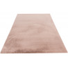 Tapis rectangle doux uni shaggy effet brillant polyester Oceania