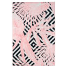 Tapis moderne multicolore rectangle en polyester floral Nash