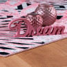 Tapis moderne multicolore rectangle en polyester floral Nash