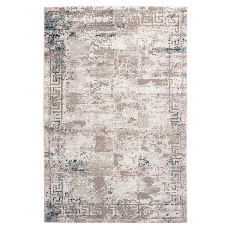 Tapis vintage avec effet 3D taupe rectangle Burundi