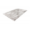 Tapis moderne rectangle rayé en polyester taupe Virginia