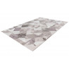 Tapis vintage polyester rectangle taupe rayé Monto