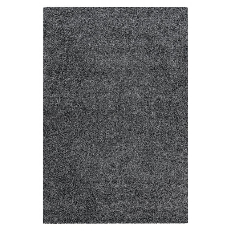 Tapis shaggy uni en polypropylène rectangle Alienor