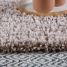 Tapis shaggy uni en polypropylène rond Alienor