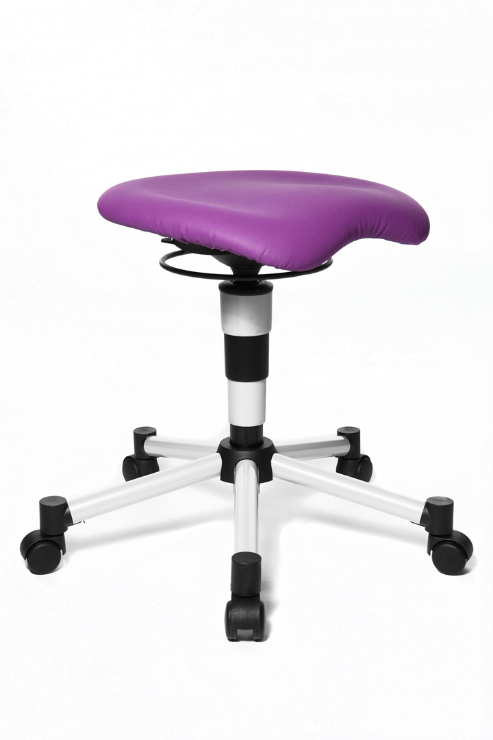 Tabouret de bureau design en tissu violet Body