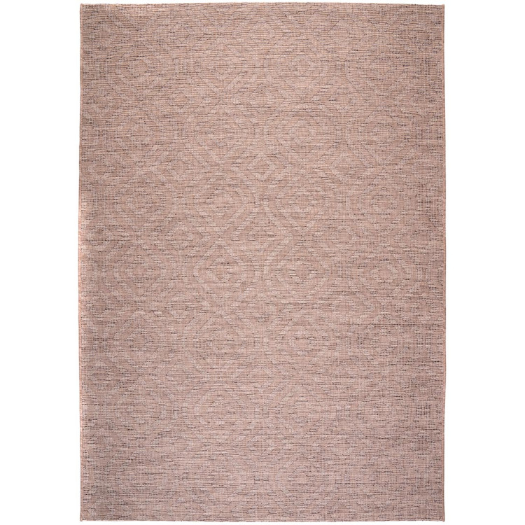 Tapis intérieur et extérieur plat scandinave graphique gris Lynn