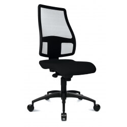 Chaise de bureau design en tissu noir Yumi