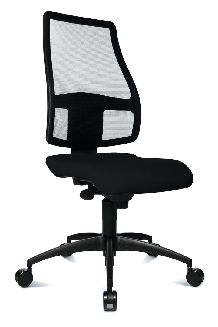 Chaise de bureau design en tissu noir Yumi