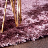 Tapis effet brillant shaggy uni polyester rectangle Timothee