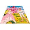 Tapis pour fille multicolore rectangle polyester Mila