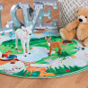 Tapis rond pour chambre enfant multicolore Mountains