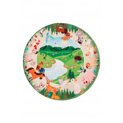 Tapis rond pour chambre enfant multicolore Mountains