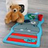 Tapis enfant lavable en machine multicolore Hippo