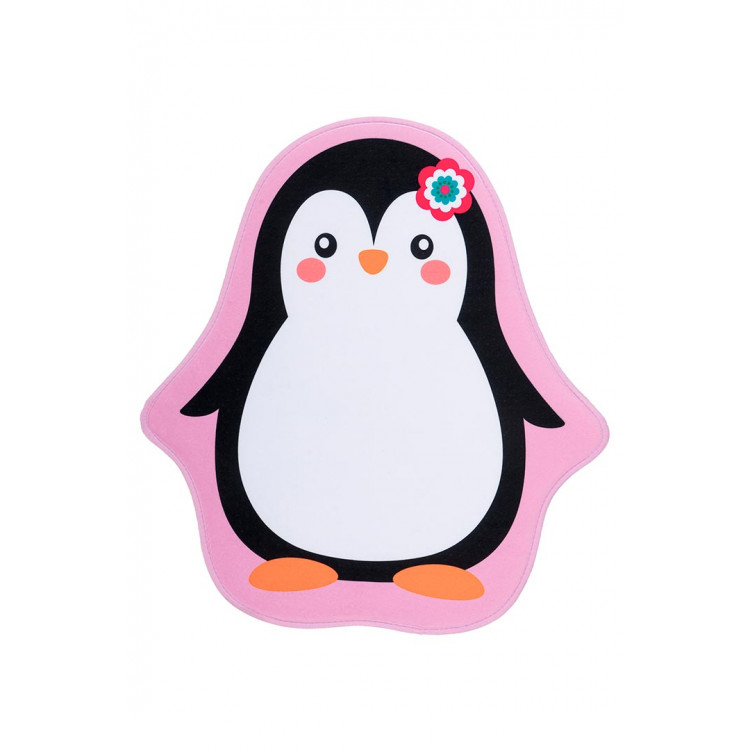 Tapis multicolore antidérapant lavable en machine fille Penguin