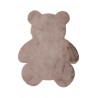 Tapis doux taupe enfant lavable en machine Nours