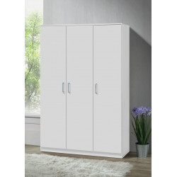 Armoire contemporaine 120 cm blanche Atlantis