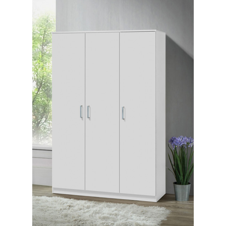 Armoire contemporaine 120 cm blanche Atlantis