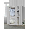 Armoire contemporaine 120 cm blanche Atlantis