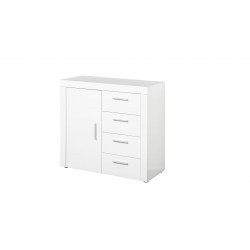 Meuble de rangement contemporain blanc 94 cm Clea