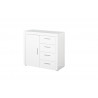 Meuble de rangement contemporain blanc 94 cm Clea