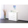 Meuble de rangement contemporain blanc 94 cm Clea