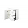 Meuble de rangement contemporain blanc 94 cm Clea