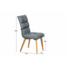 Chaise de salle à manger contemporaine en tissu (lot de 2) Nordica