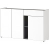 Buffet/bahut moderne blanc/graphite Vahina