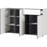 Buffet/bahut moderne blanc/graphite Vahina
