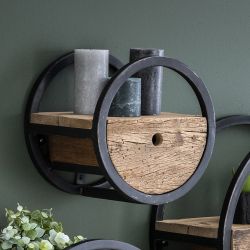 Etagère contemporaine en bois et métal Anaïs