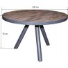 Table à manger contemporaine en bois et métal Henry