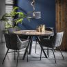 Table à manger contemporaine en bois et métal Henry