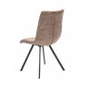 Chaise de salle à manger moderne en tissu beige (lot de 4) Loic