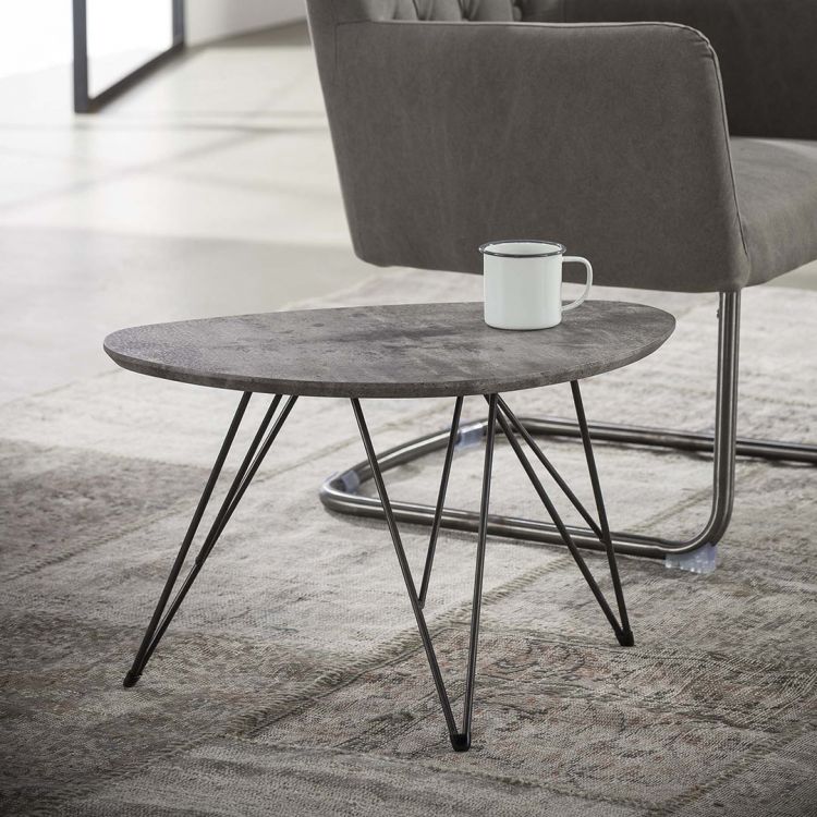 Table basse en bois coloris gris foncé Edouard