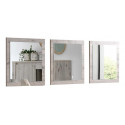 Miroir carré chêne clair (lot de 3) Varsovie