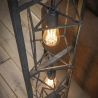 Lampadaire industriel en métal argent 4 lampes Jimmy