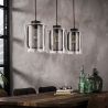 Suspension vintage 3 lampes en verre Christophe