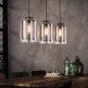 Suspension vintage 3 lampes en verre Christophe