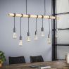 Suspension en bois 7 lampes suspendues Baptiste