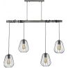 Suspension industrielle en métal 4 lampes Ø18 cm Stella