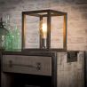Lampe de table design en métal gris foncé Carla