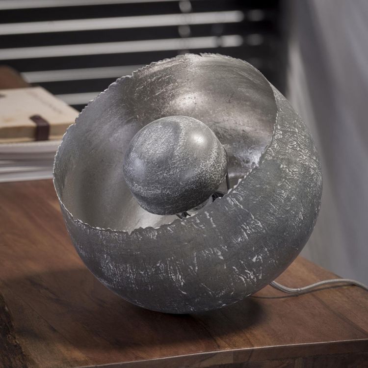 Lampe de table industrielle en métal gris Ø26 cm Charlie